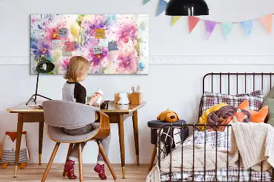 Lavagna magnetica per disegnare motivo fiori dipinti