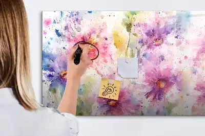 Lavagna magnetica per disegnare motivo fiori dipinti