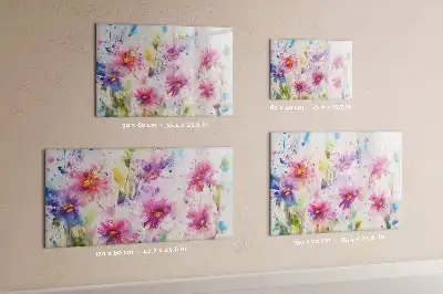 Lavagna magnetica per disegnare motivo fiori dipinti