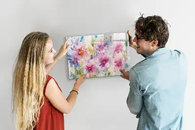 Lavagna magnetica per disegnare motivo fiori dipinti