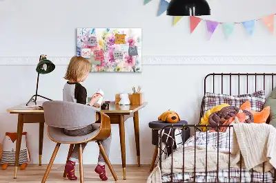 Lavagna magnetica per disegnare motivo fiori dipinti