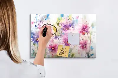 Lavagna magnetica per disegnare motivo fiori dipinti