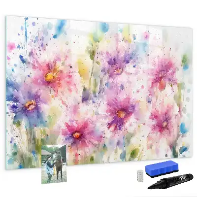 Lavagna magnetica per disegnare motivo fiori dipinti