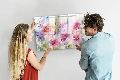 Lavagna magnetica per disegnare motivo fiori dipinti