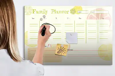 Lavagna magnetica per scrivere pianificatore familiare