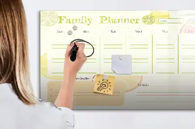 Lavagna magnetica per scrivere pianificatore familiare