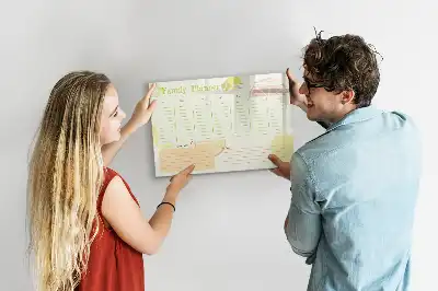 Lavagna magnetica per scrivere pianificatore familiare