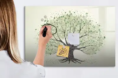 Lavagna magnetica per disegnare modello grande albero della natura