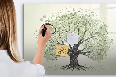 Lavagna magnetica per disegnare modello grande albero della natura