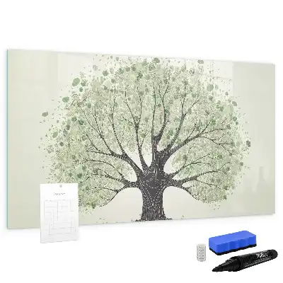 Lavagna magnetica per disegnare modello grande albero della natura