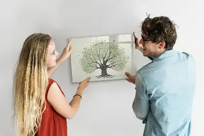 Lavagna magnetica per disegnare modello grande albero della natura
