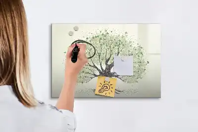 Lavagna magnetica per disegnare modello grande albero della natura