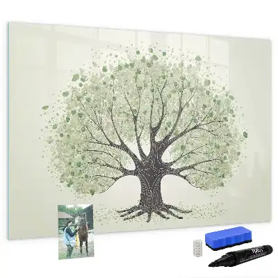 Lavagna magnetica per disegnare modello grande albero della natura