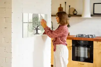Lavagna magnetica per disegnare modello grande albero della natura