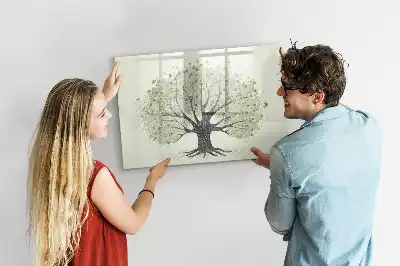 Lavagna magnetica per disegnare modello grande albero della natura