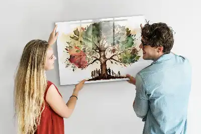 Lavagna magnetica per disegnare a forma di albero genealogico