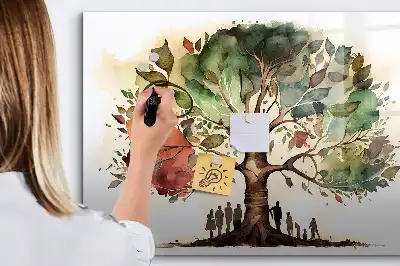 Lavagna magnetica per disegnare a forma di albero genealogico
