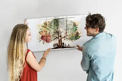 Lavagna magnetica per disegnare a forma di albero genealogico