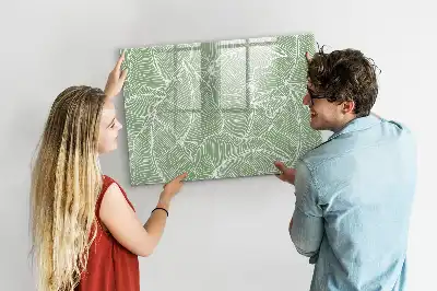 Lavagna magnetica per scrivere motivo con foglie