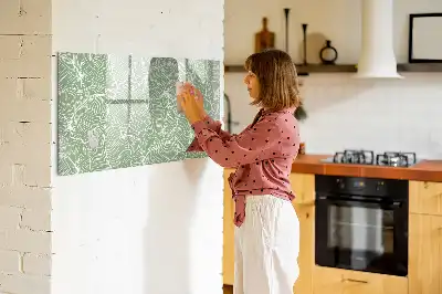 Lavagna magnetica per scrivere motivo con foglie