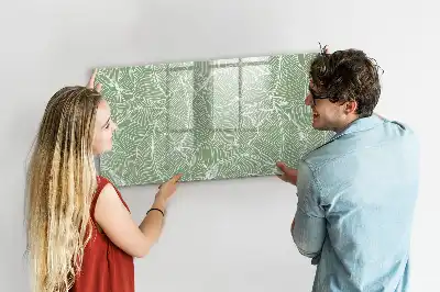 Lavagna magnetica per scrivere motivo con foglie