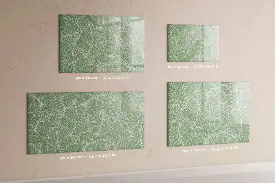 Lavagna magnetica per scrivere motivo con foglie