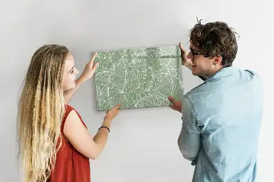 Lavagna magnetica per scrivere motivo con foglie