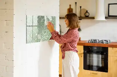 Lavagna magnetica per scrivere motivo con foglie