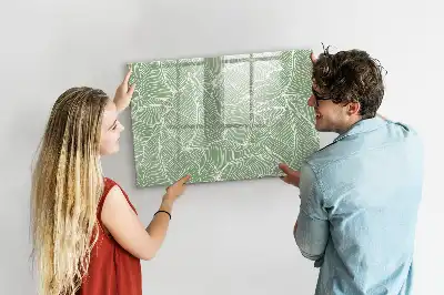 Lavagna magnetica per scrivere motivo con foglie