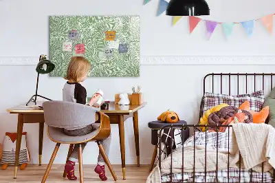 Lavagna magnetica per scrivere motivo con foglie