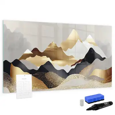 Lavagna magnetica decorazione con stampa astratta di montagne