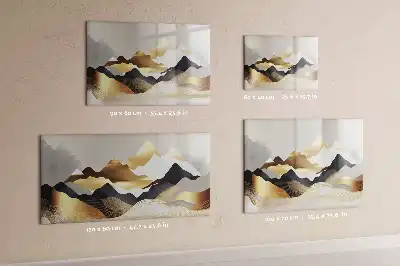 Lavagna magnetica decorazione con stampa astratta di montagne
