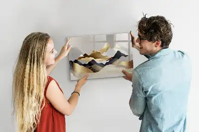 Lavagna magnetica decorazione con stampa astratta di montagne