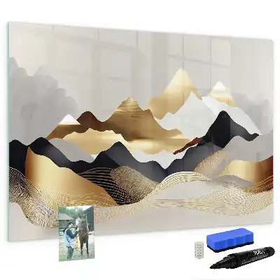 Lavagna magnetica decorazione con stampa astratta di montagne