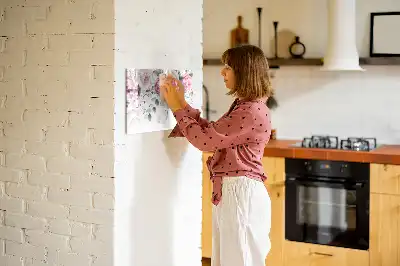 Lavagna magnetica per disegnare motivo rose ad acquerello