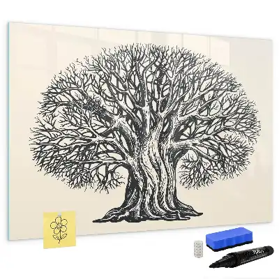 Lavagna magnetica grande modello a forma di albero della natura