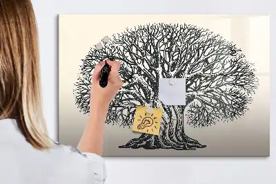 Lavagna magnetica grande modello a forma di albero della natura