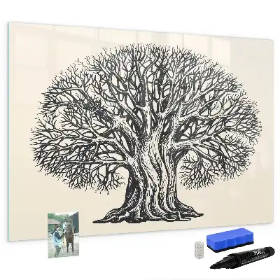 Lavagna magnetica grande modello a forma di albero della natura