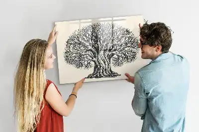 Lavagna magnetica grande modello a forma di albero della natura