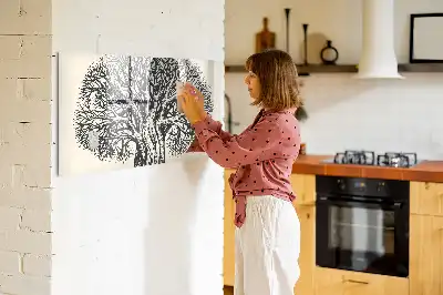 Lavagna magnetica grande modello a forma di albero della natura