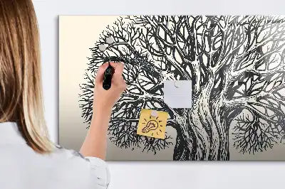 Lavagna magnetica grande modello a forma di albero della natura