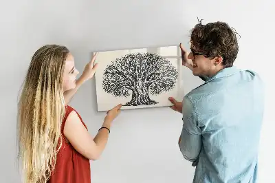 Lavagna magnetica grande modello a forma di albero della natura