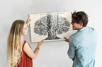 Lavagna magnetica grande modello a forma di albero della natura