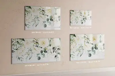 Lavagna magnetica per disegnare decorata con fiori