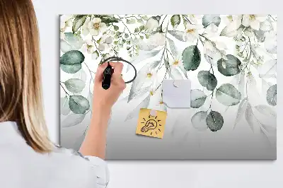 Lavagna magnetica con design piante della natura