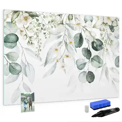 Lavagna magnetica con design piante della natura