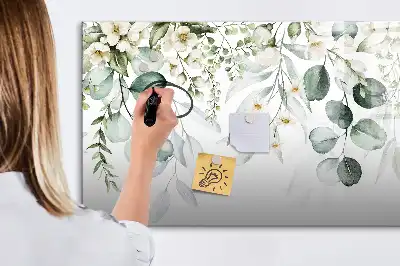 Lavagna magnetica con design piante della natura