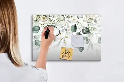 Lavagna magnetica con design piante della natura