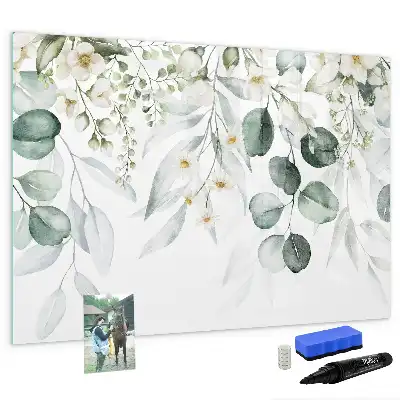 Lavagna magnetica con design piante della natura