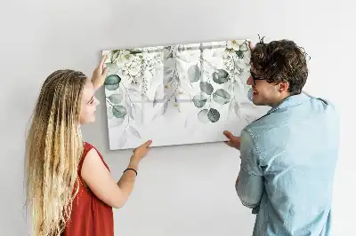 Lavagna magnetica con design piante della natura